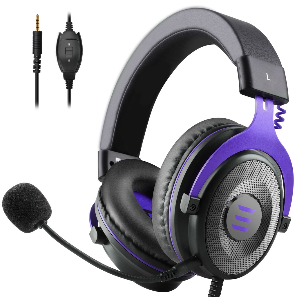 EKSA E900 Purple Wired Over-Ear Gaming Headphone